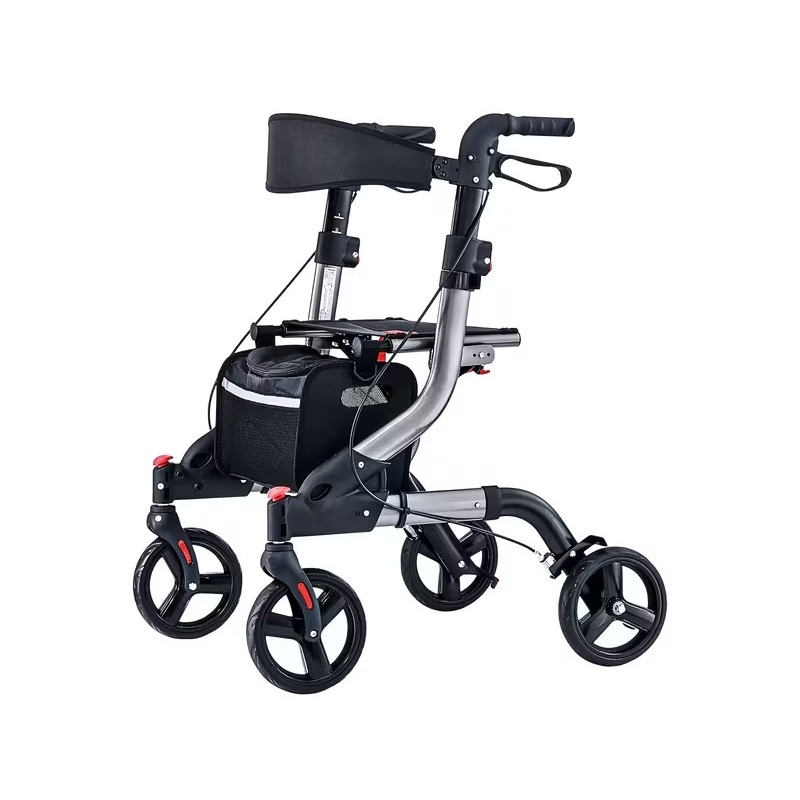 Lightweight Foldable Rollator Walker with Seat